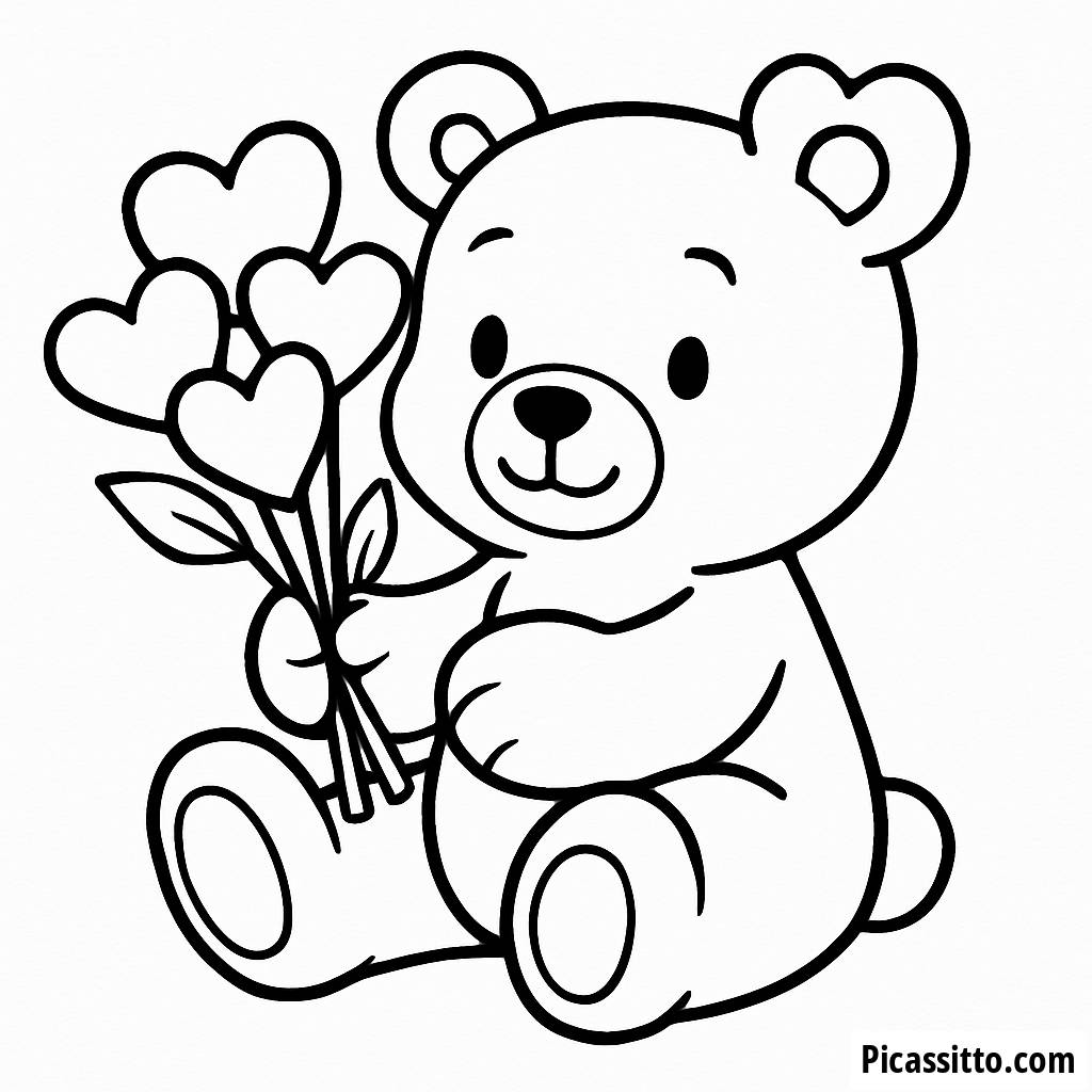 Page à Colorier de l'Adorable Ourson