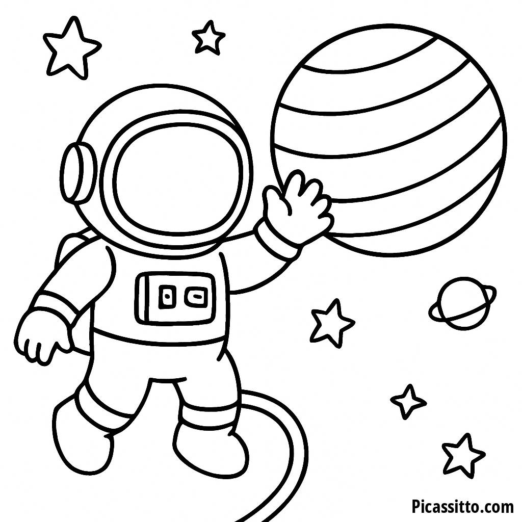 Faszinierende Astronauten Malvorlage