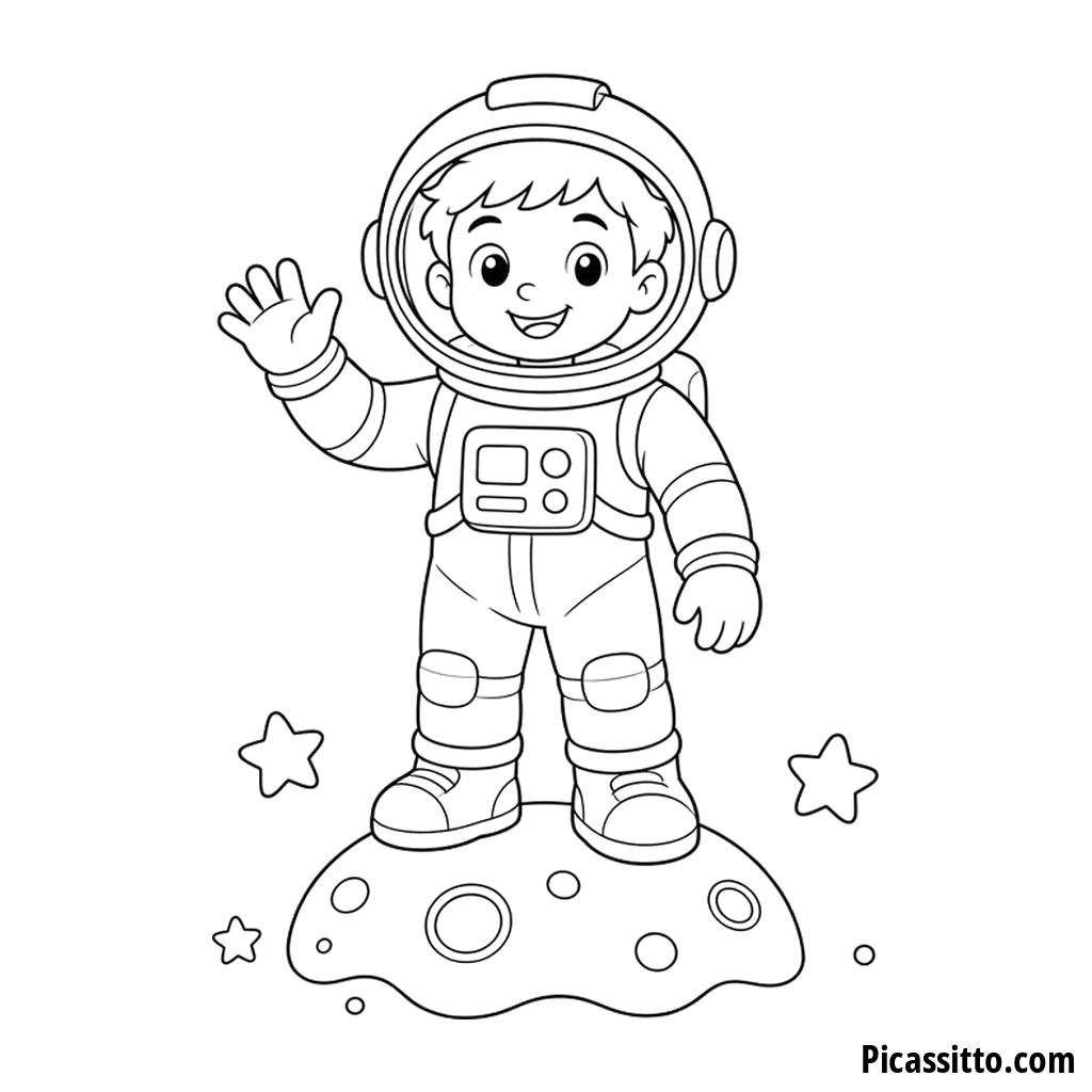 Astronaut Costume Coloring Page