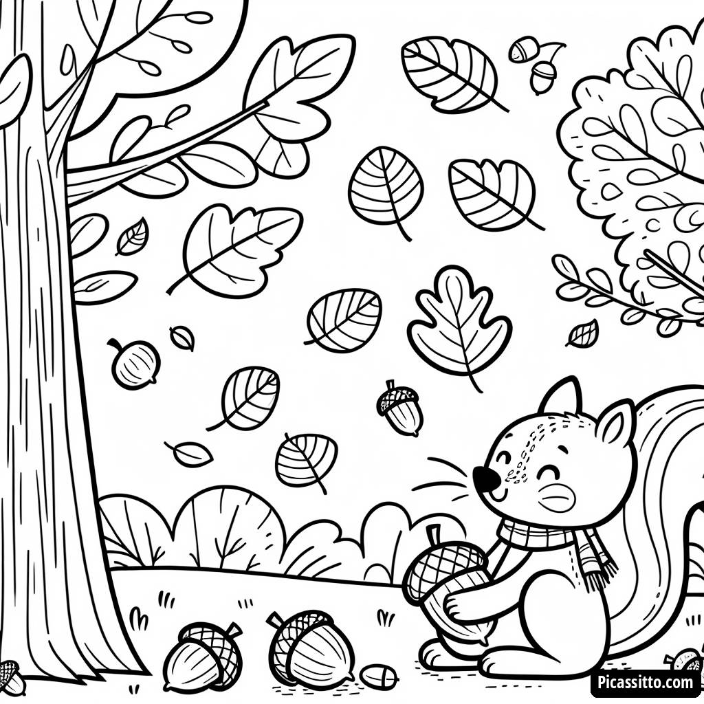 Раскраска Осенние Листья