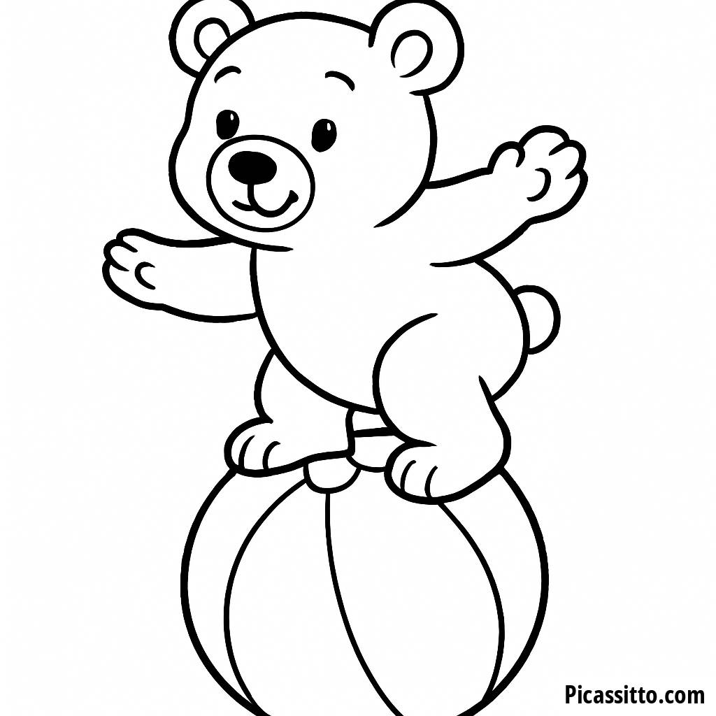 Page à Colorier: B est pour Ours