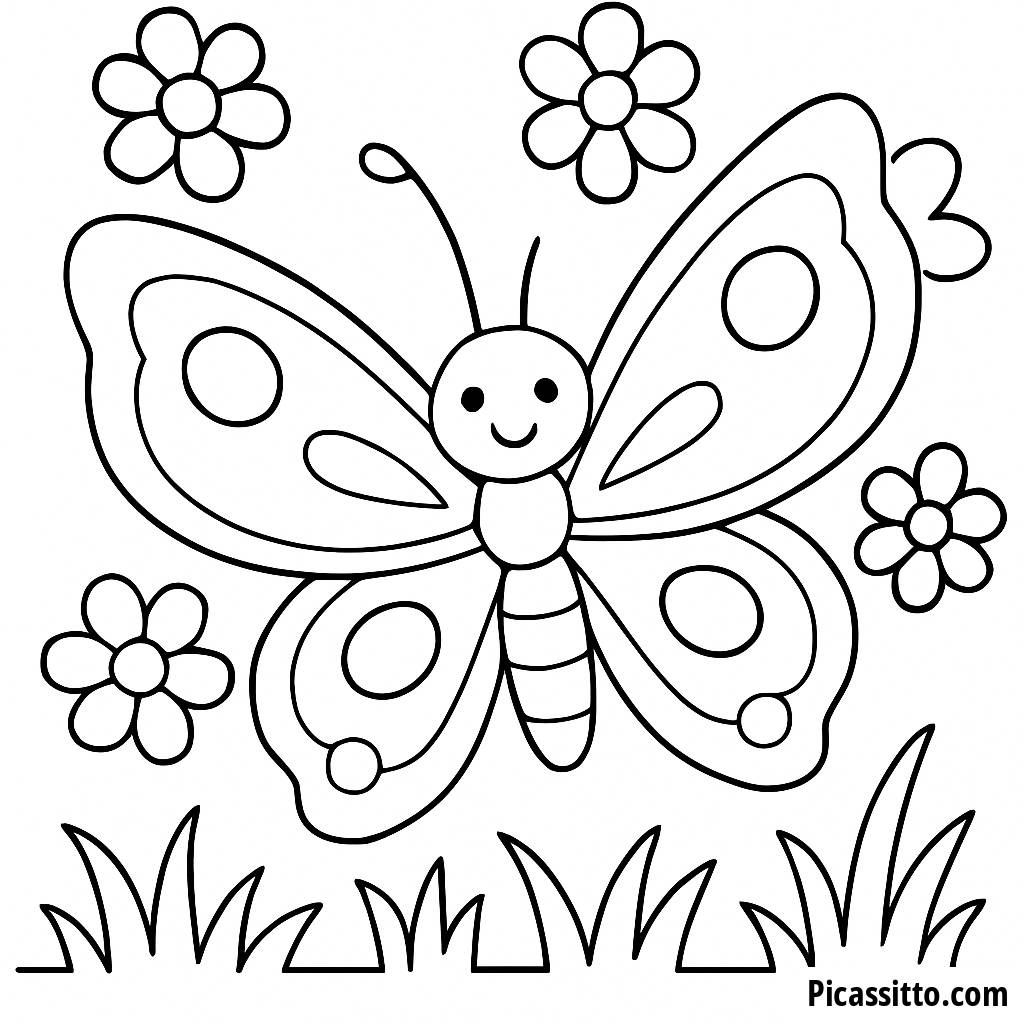 Malvorlage: B steht für Schmetterling