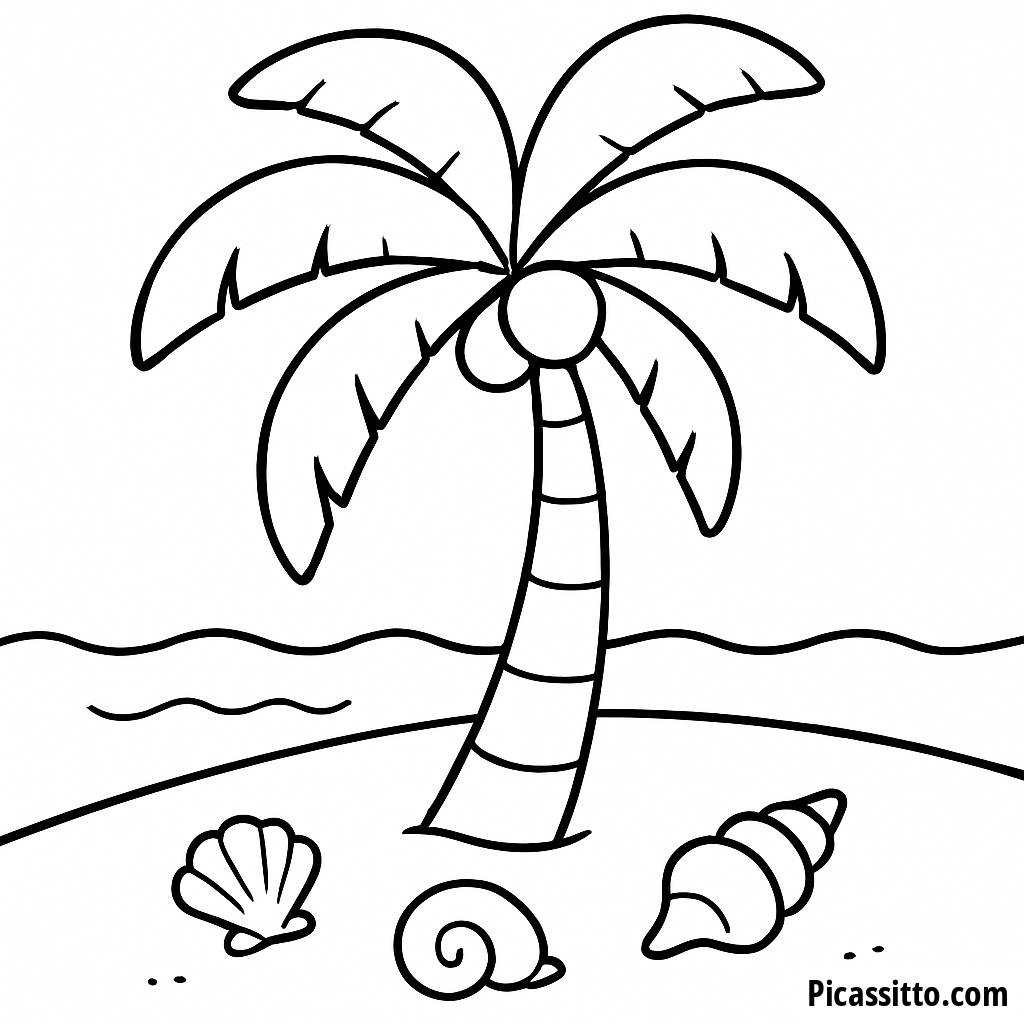 Beach Bliss Coloring Page