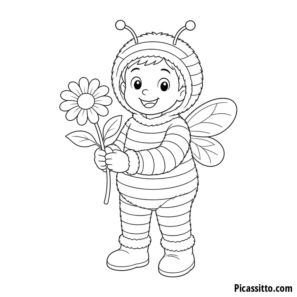 Bee Costume Coloring Page