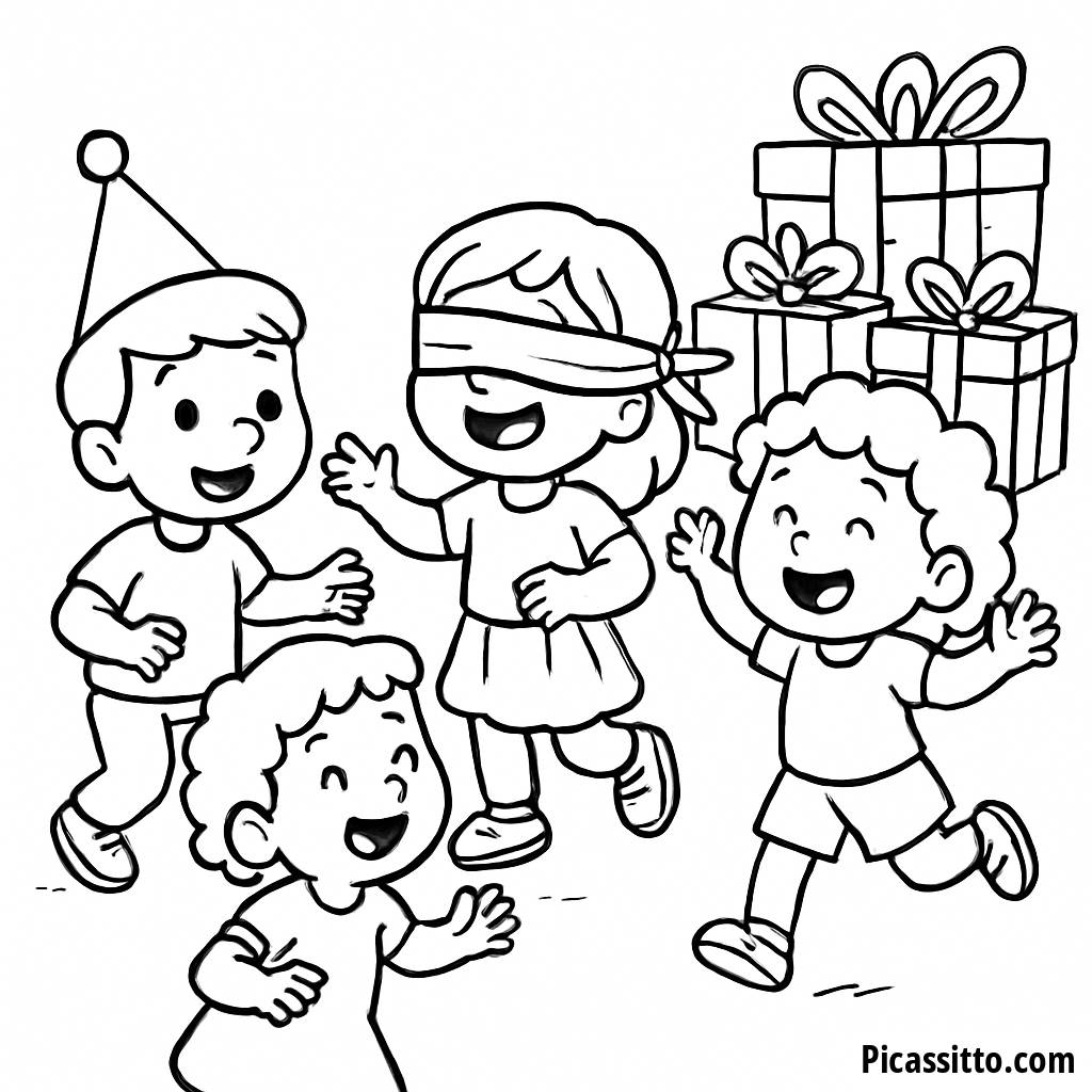 Page à Colorier de Fête d'Anniversaire Amusante
