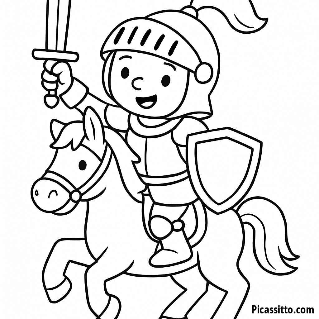 Page à Colorier du Brave Chevalier