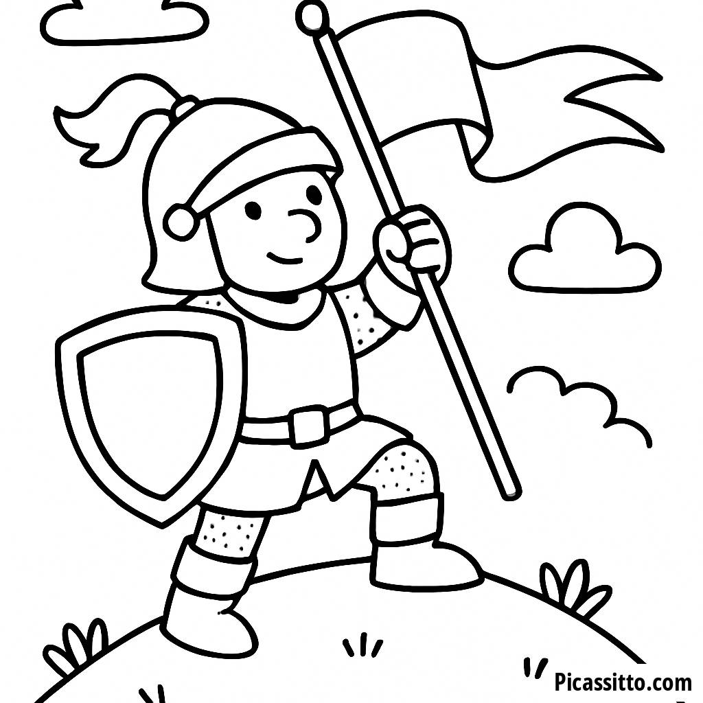 Brave Warrior Coloring Page