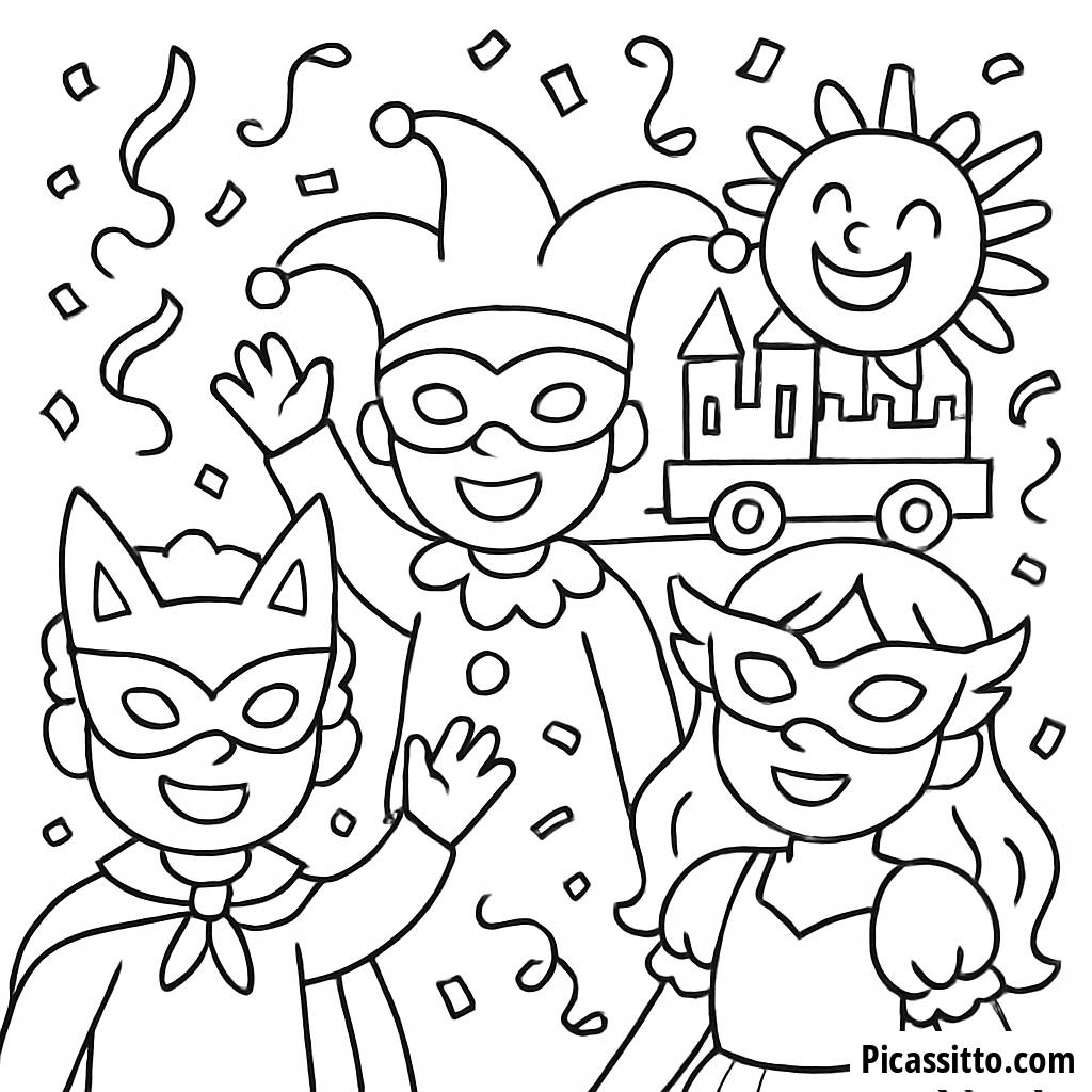 Carnival Coloring Page - Fun and Festive Celebrations!