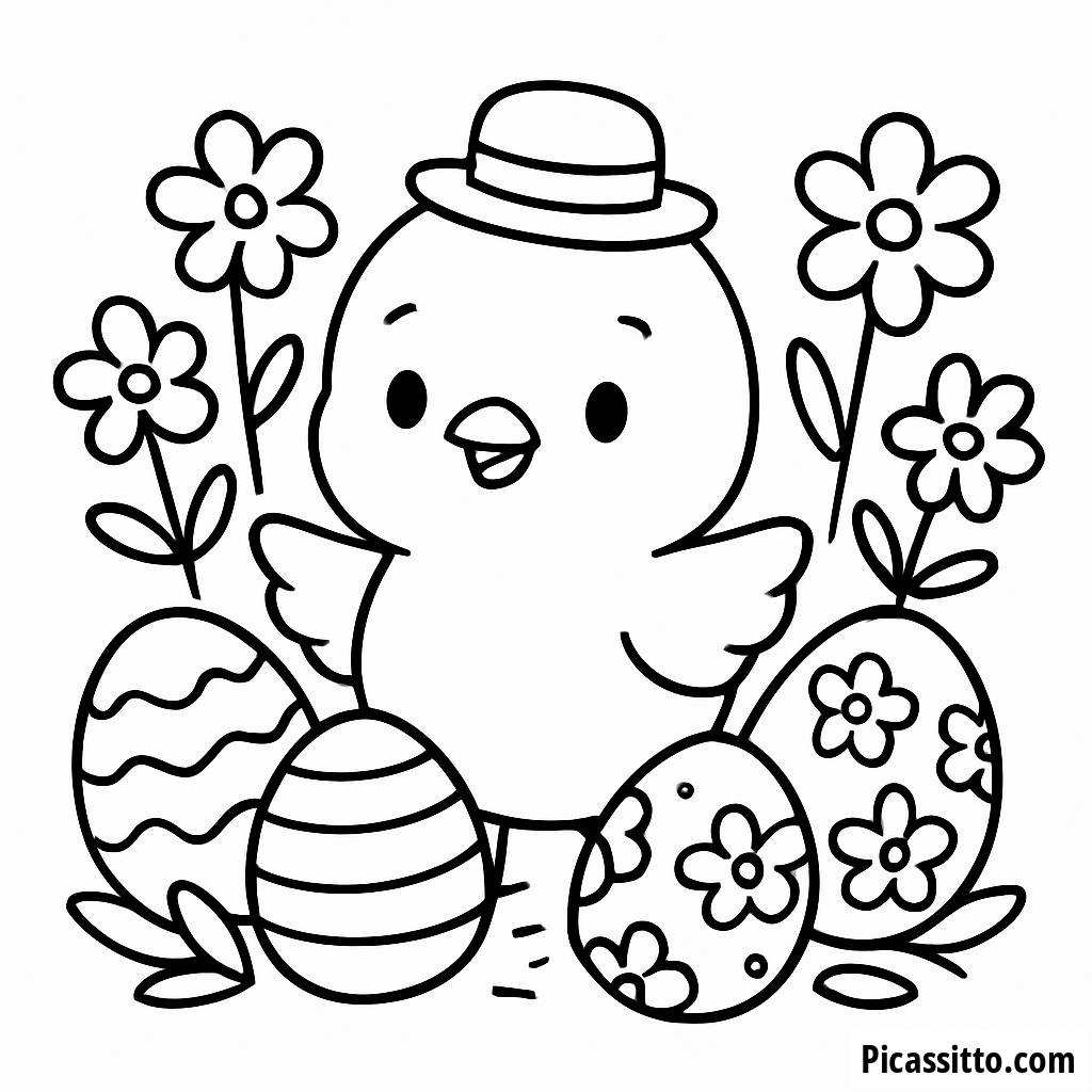 Charming Chick Coloring Page