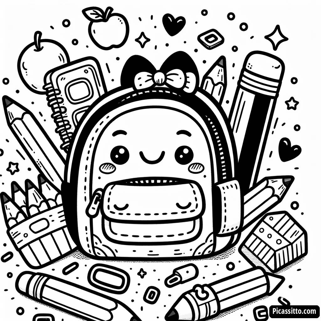Pagina da Colorare Zaino Allegro