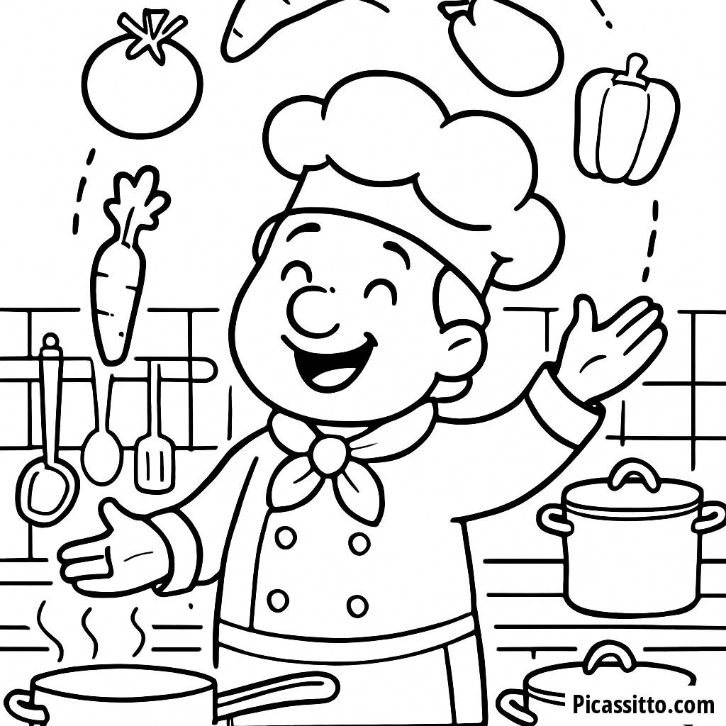 Page à Colorier de Chef Joyeux
