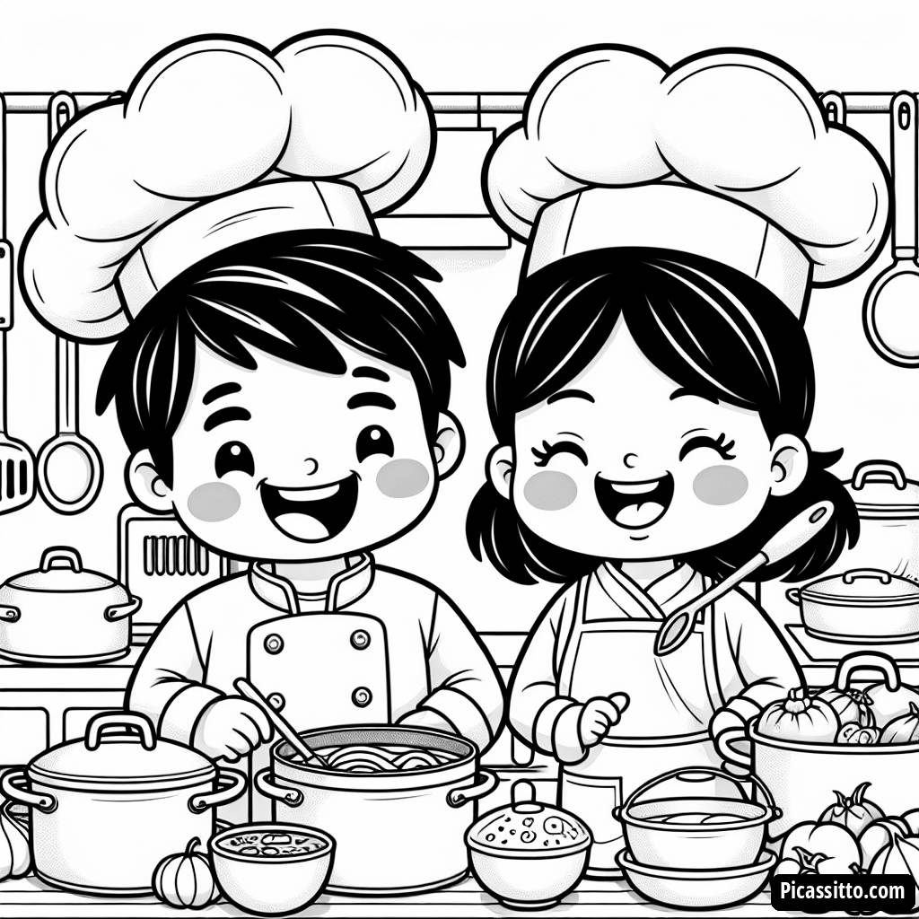 Lustige Koch Malvorlage