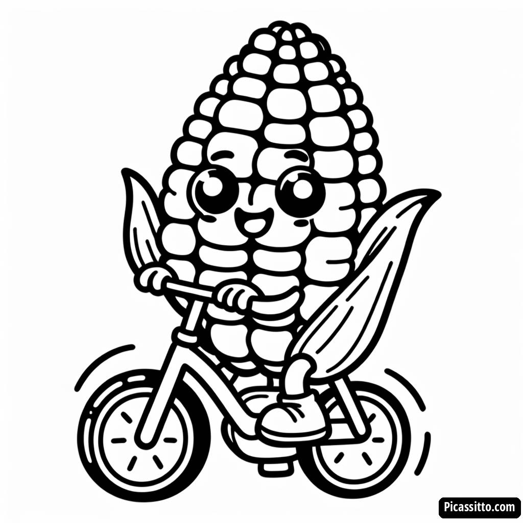 Pagina da Colorare del Mais Allegro