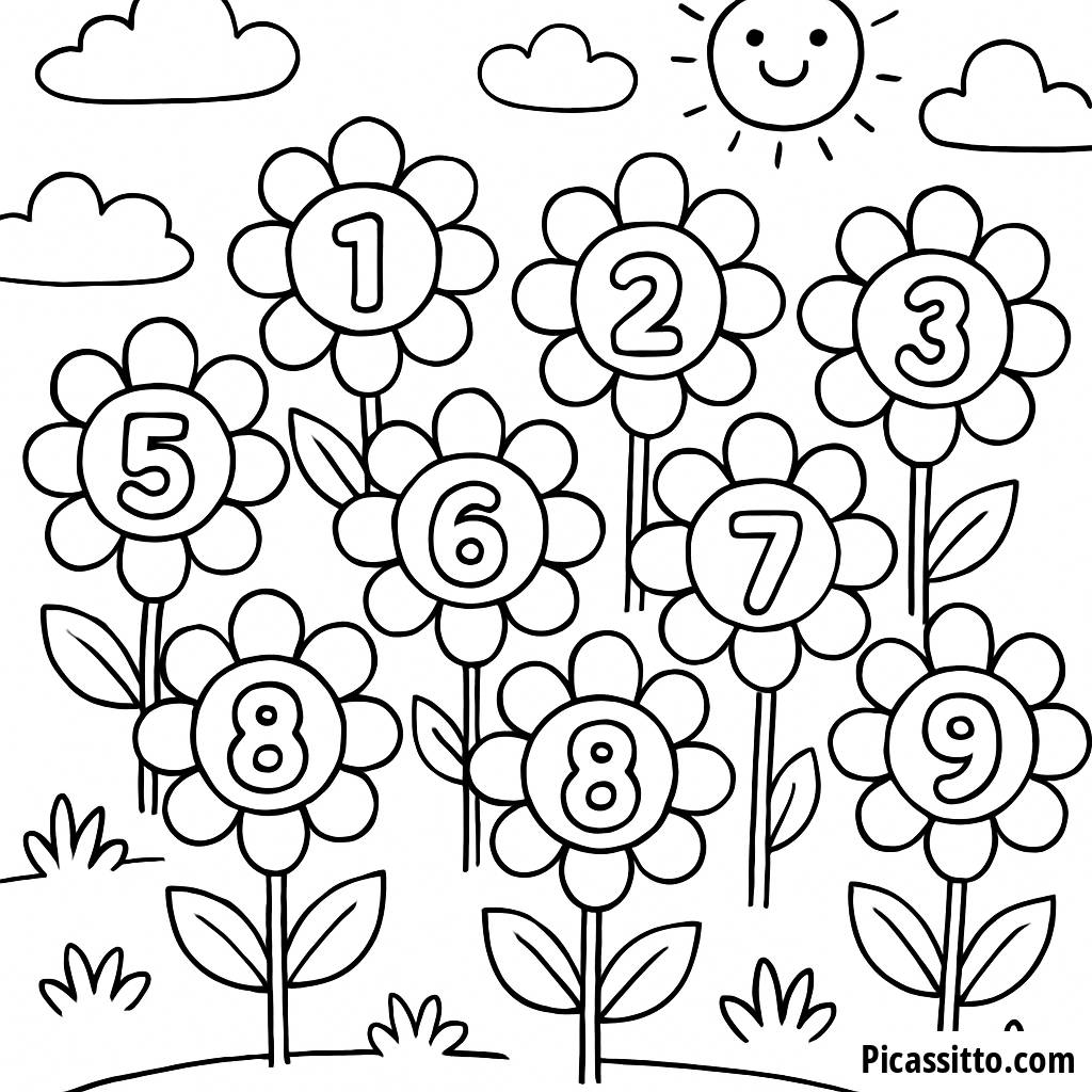 Página para Colorir de Jardim Alegre