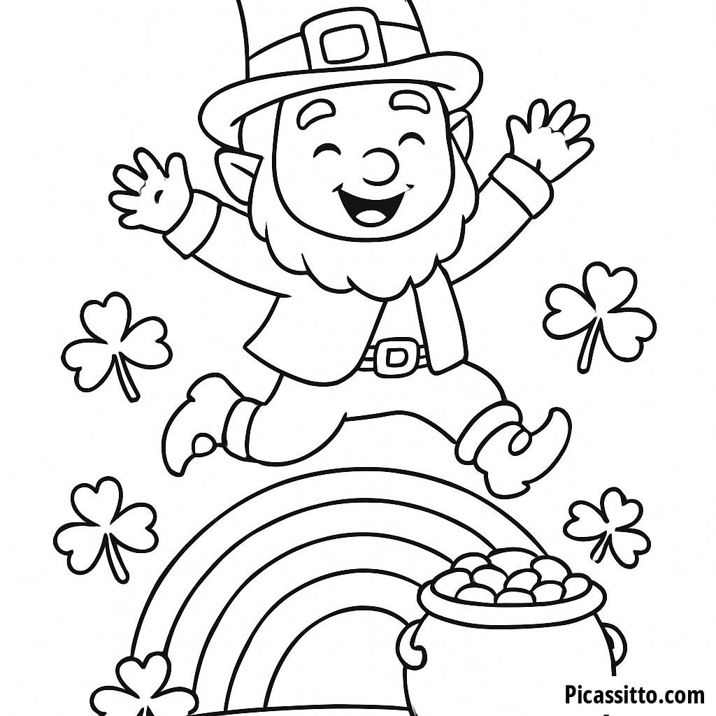 Раскраска Веселого Лепрекона