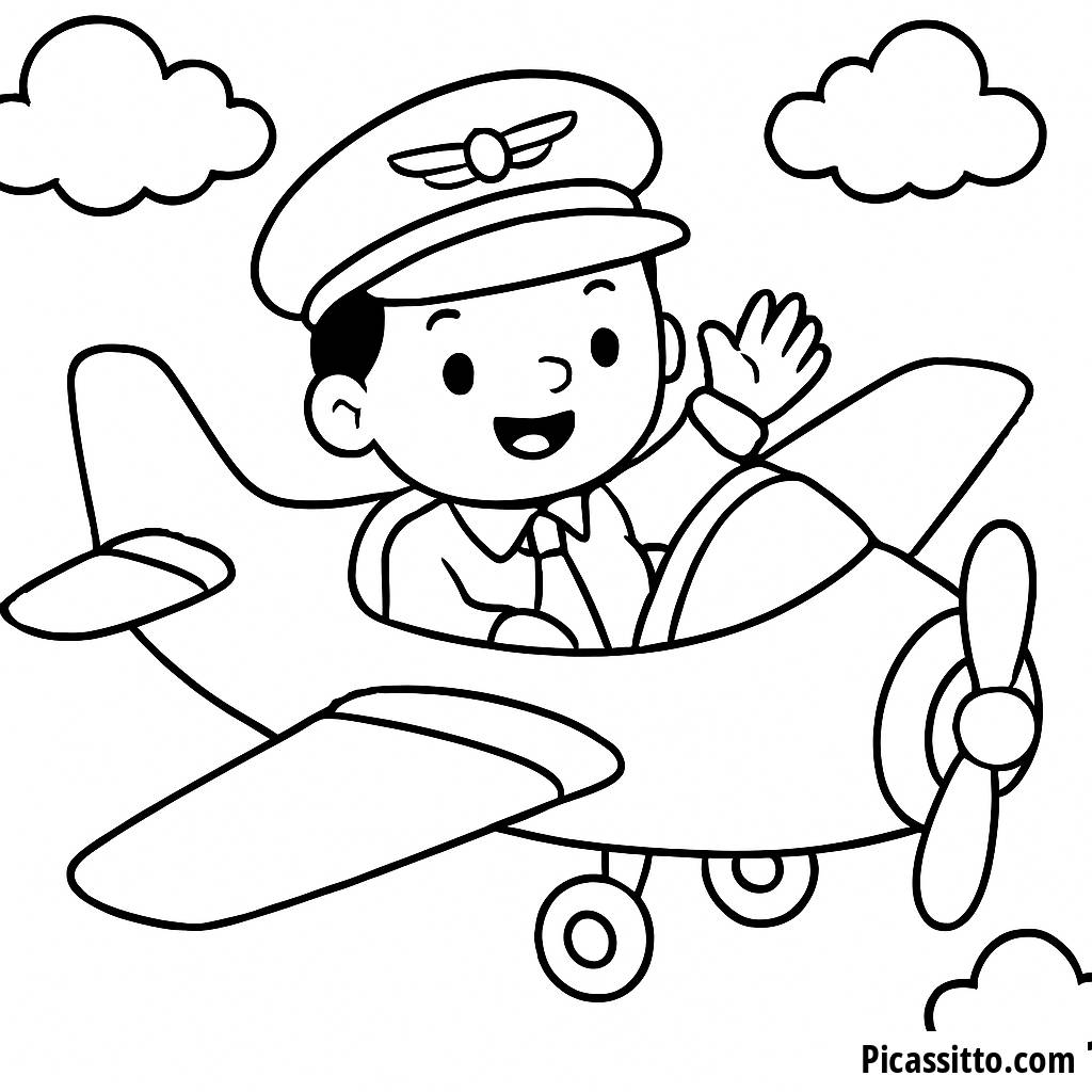 Page à Colorier de Pilote Joyeux