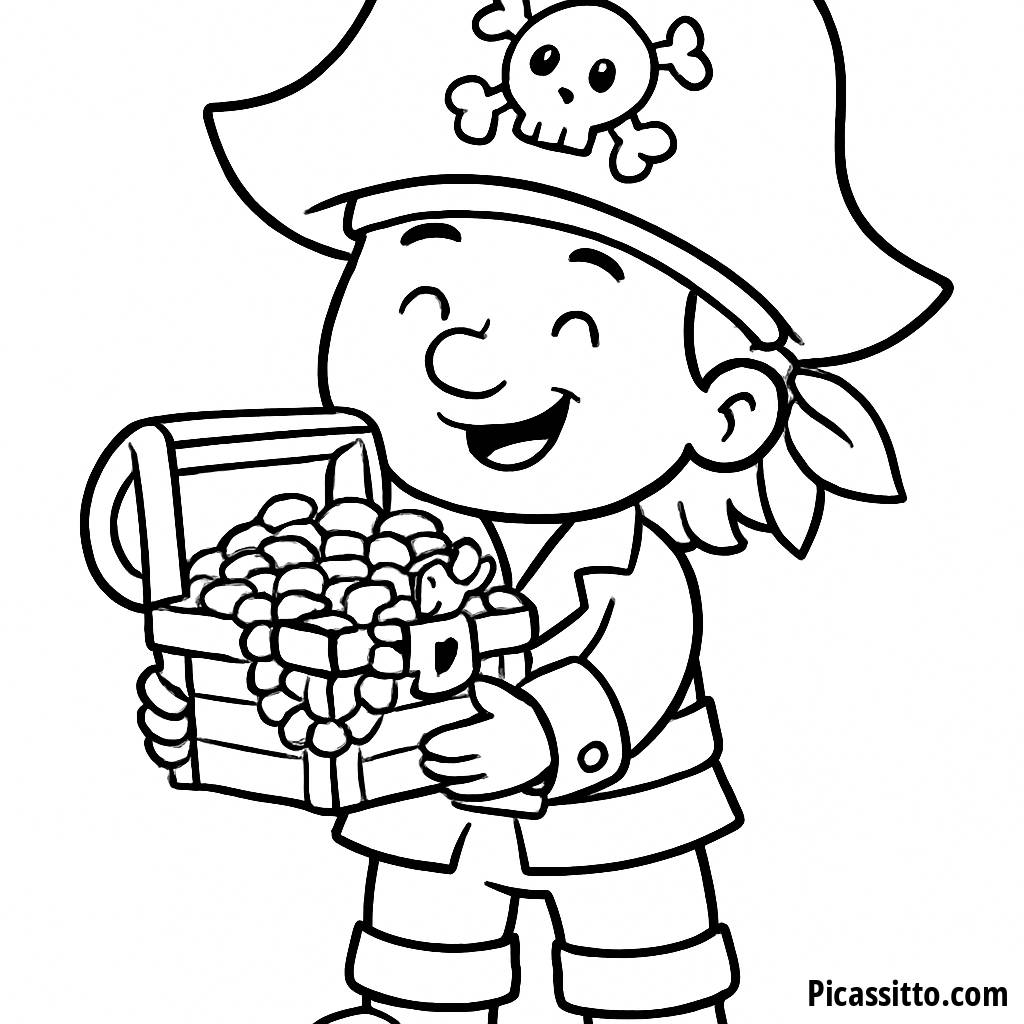 Fröhliche Piraten Malvorlage