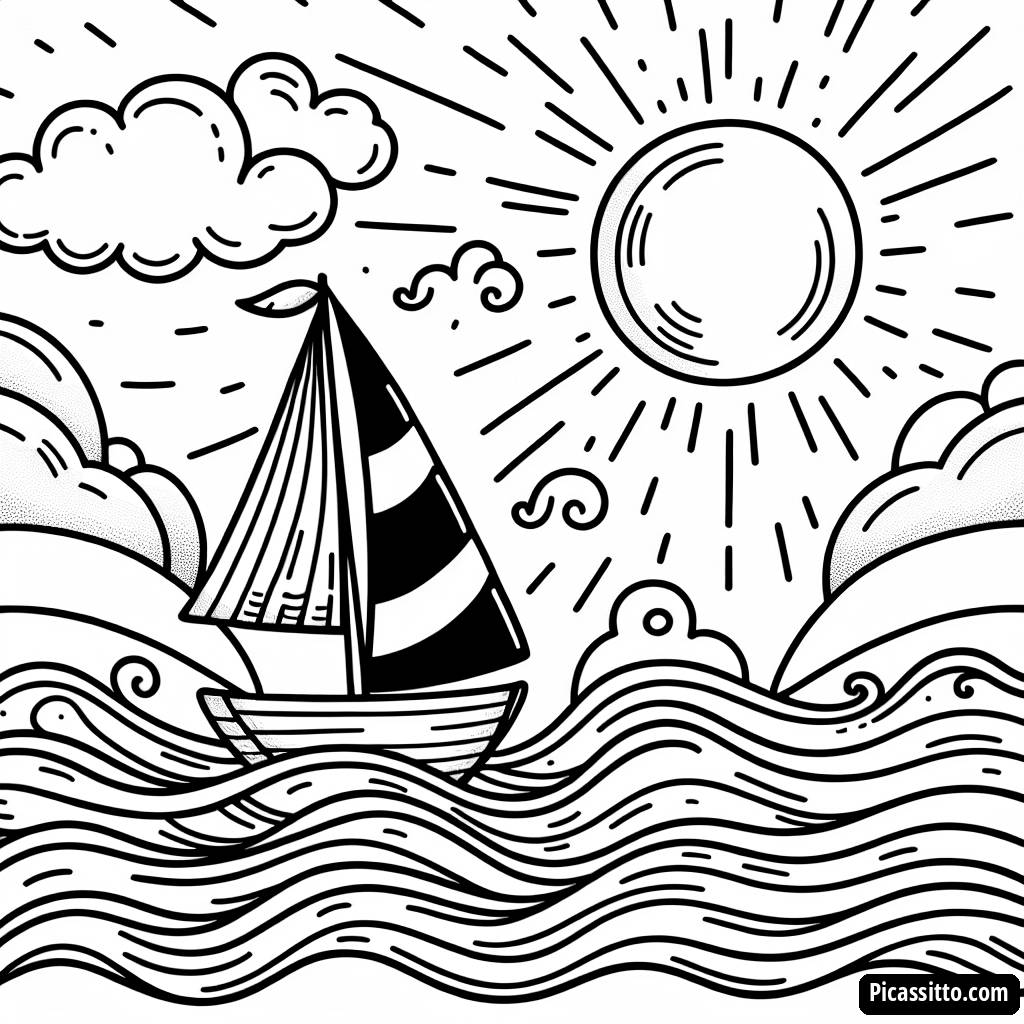 Раскраска Веселого Парусника
