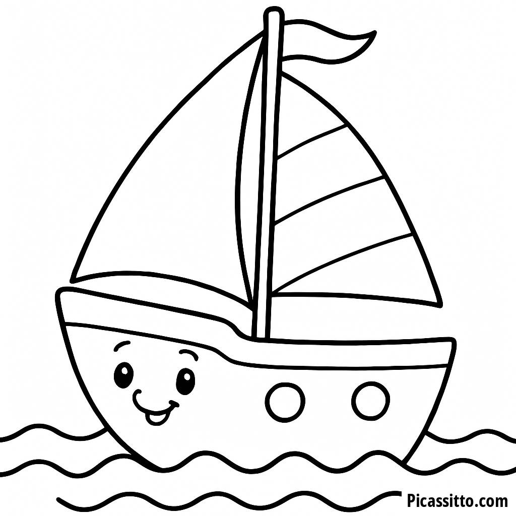 Pagina da Colorare della Vela Allegra