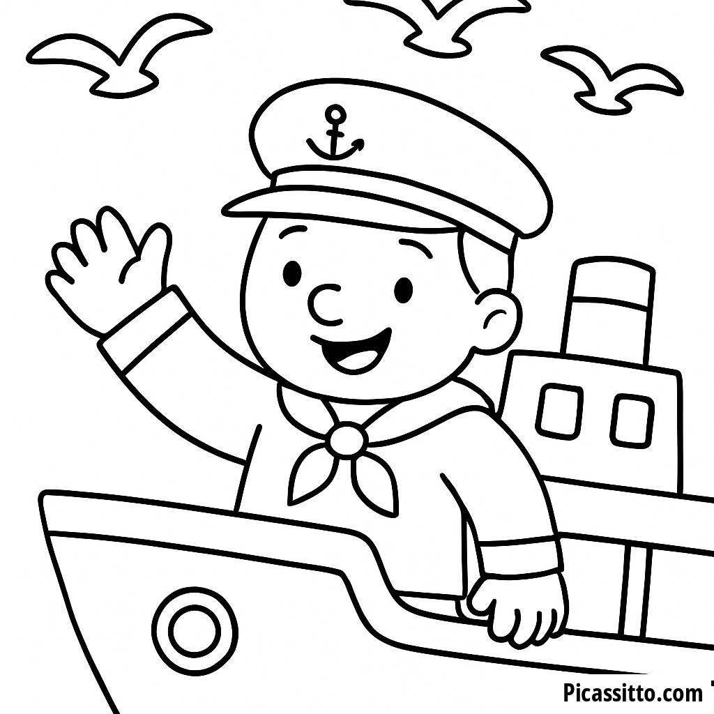 Page à Colorier du Marinier Joyeux