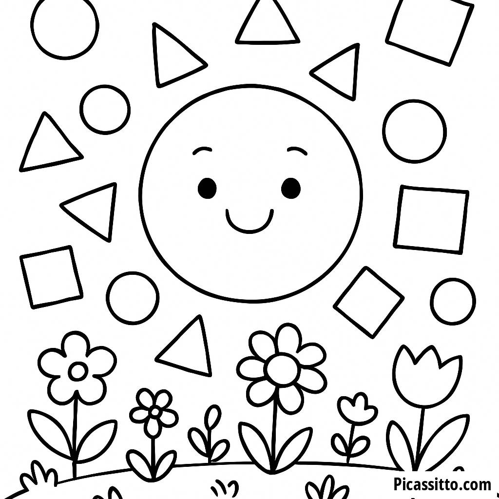 Page à Colorier du Soleil Joyeux