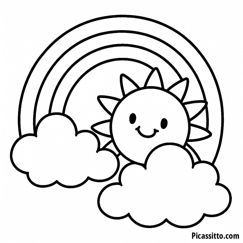 Page à Colorier du Soleil Joyeux