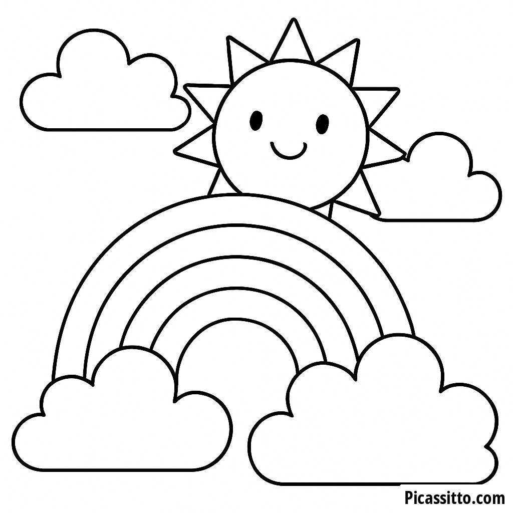 Fröhliche Sonne Ausmalbild