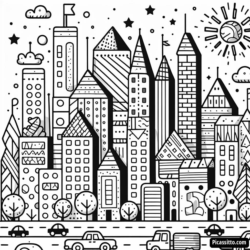Раскраска Городского Пейзажа