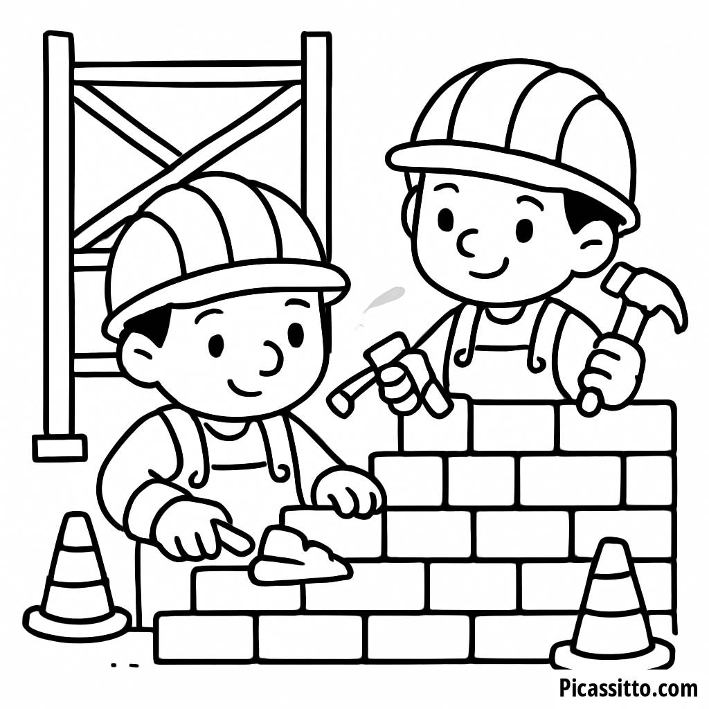 Раскраска Строителей