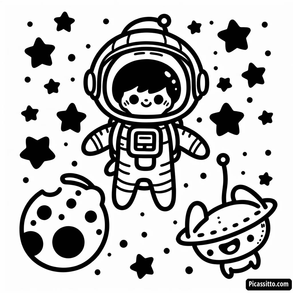 Раскраска Космическое Приключение
