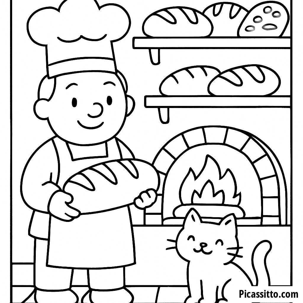 Gemütliche Bäckerei Malvorlage