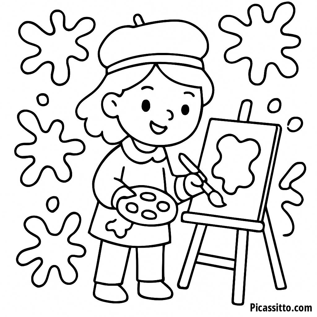 Page à Colorier d'Artiste Créatif