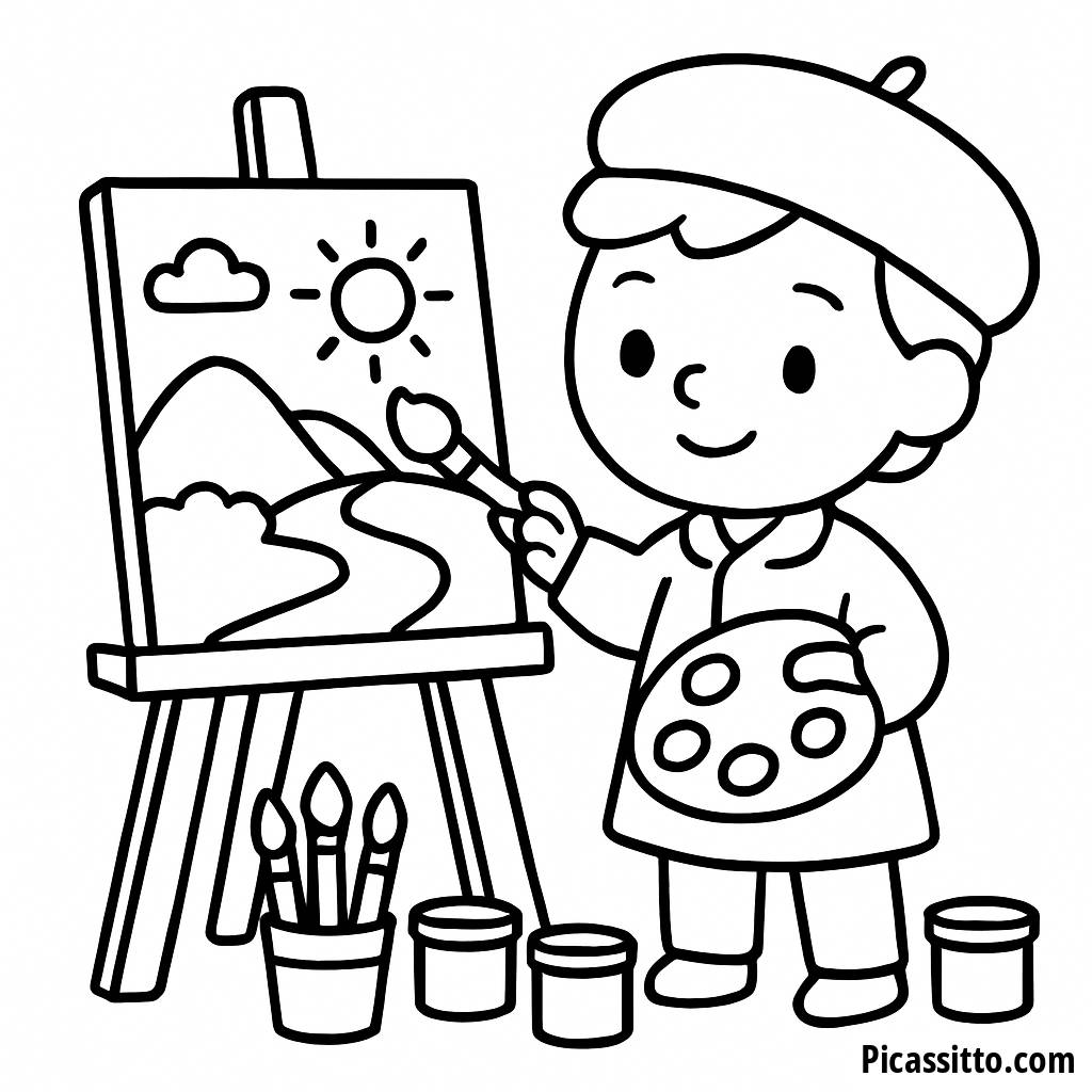 Kreative Künstler Malvorlage