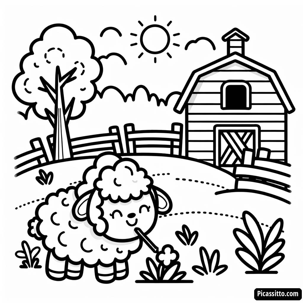 Page à Colorier de Mouton Mignon
