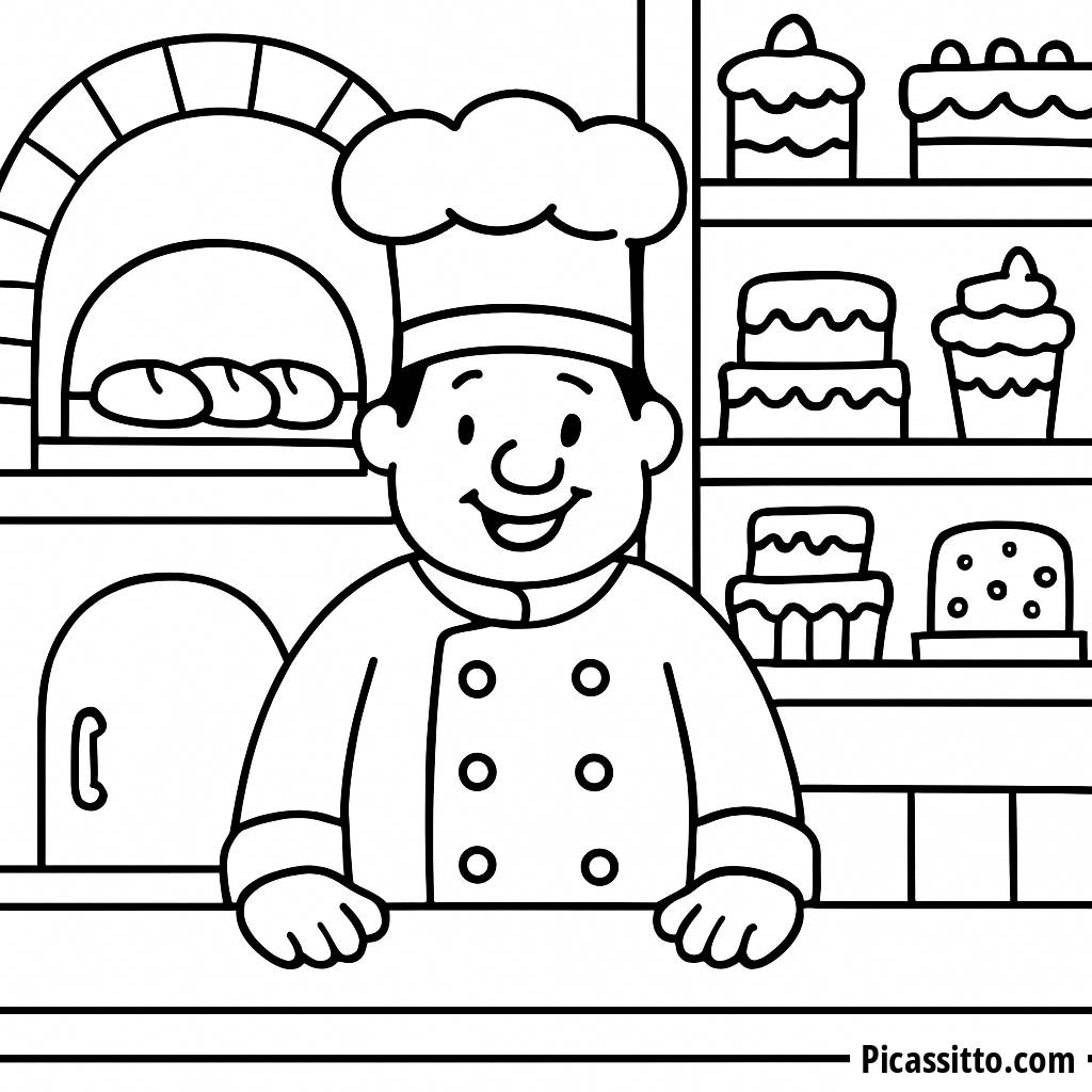 Page à Colorier de la Boulangerie Délicieuse