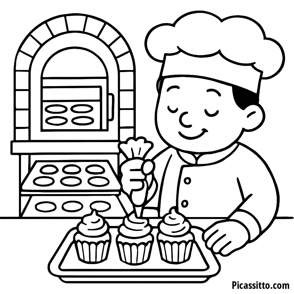 Leckere Bäckerei Malvorlage