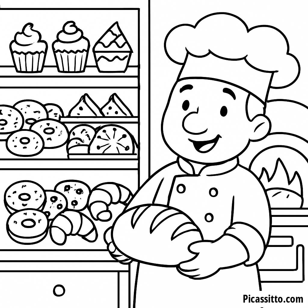 Leckere Bäckerei Malvorlage