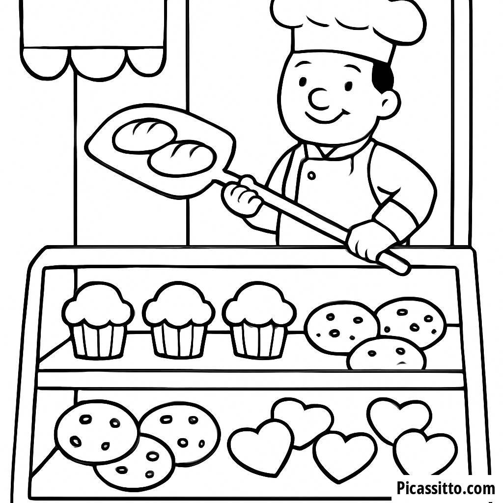 Delicious Bakery Coloring Page