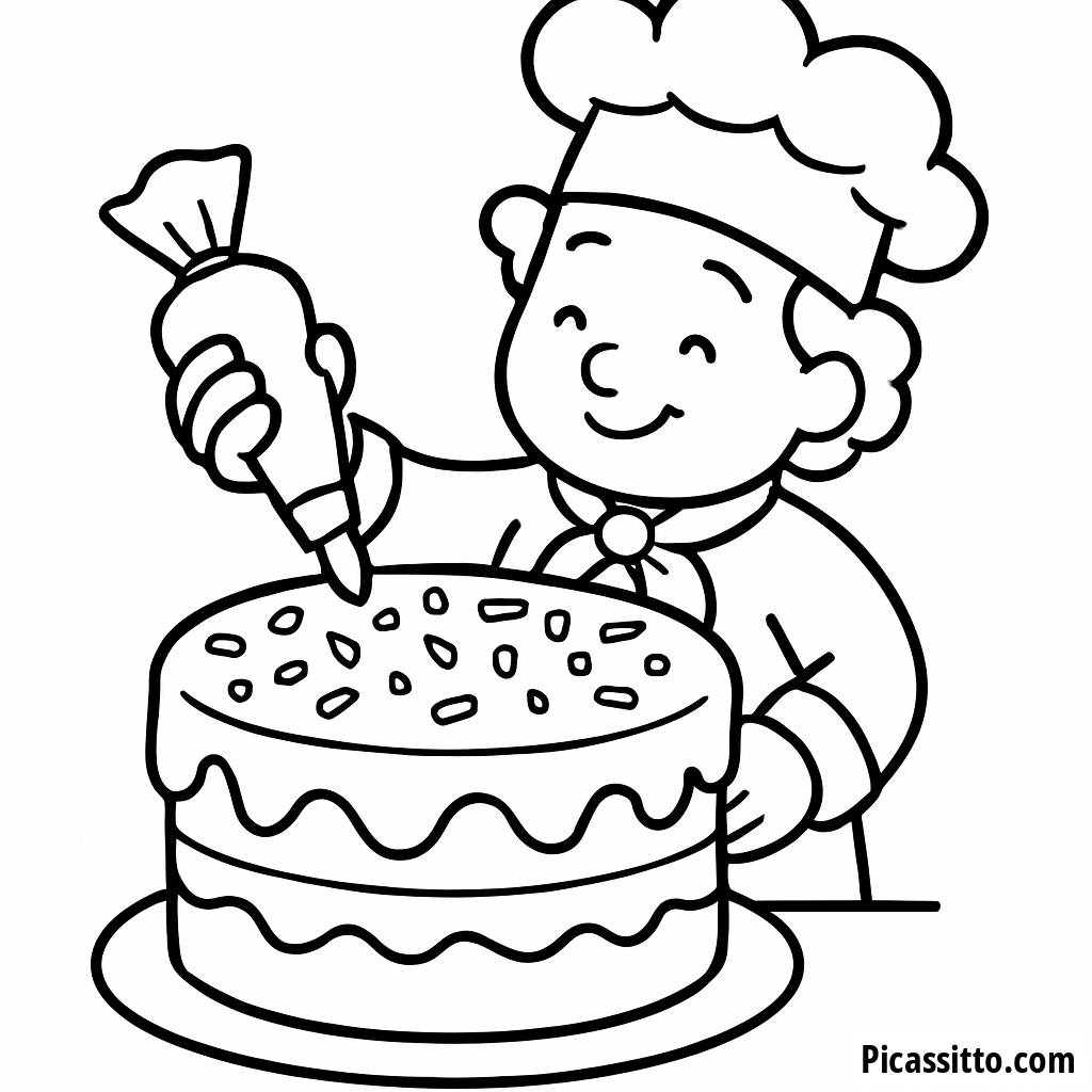 Delicious Chef Coloring Page