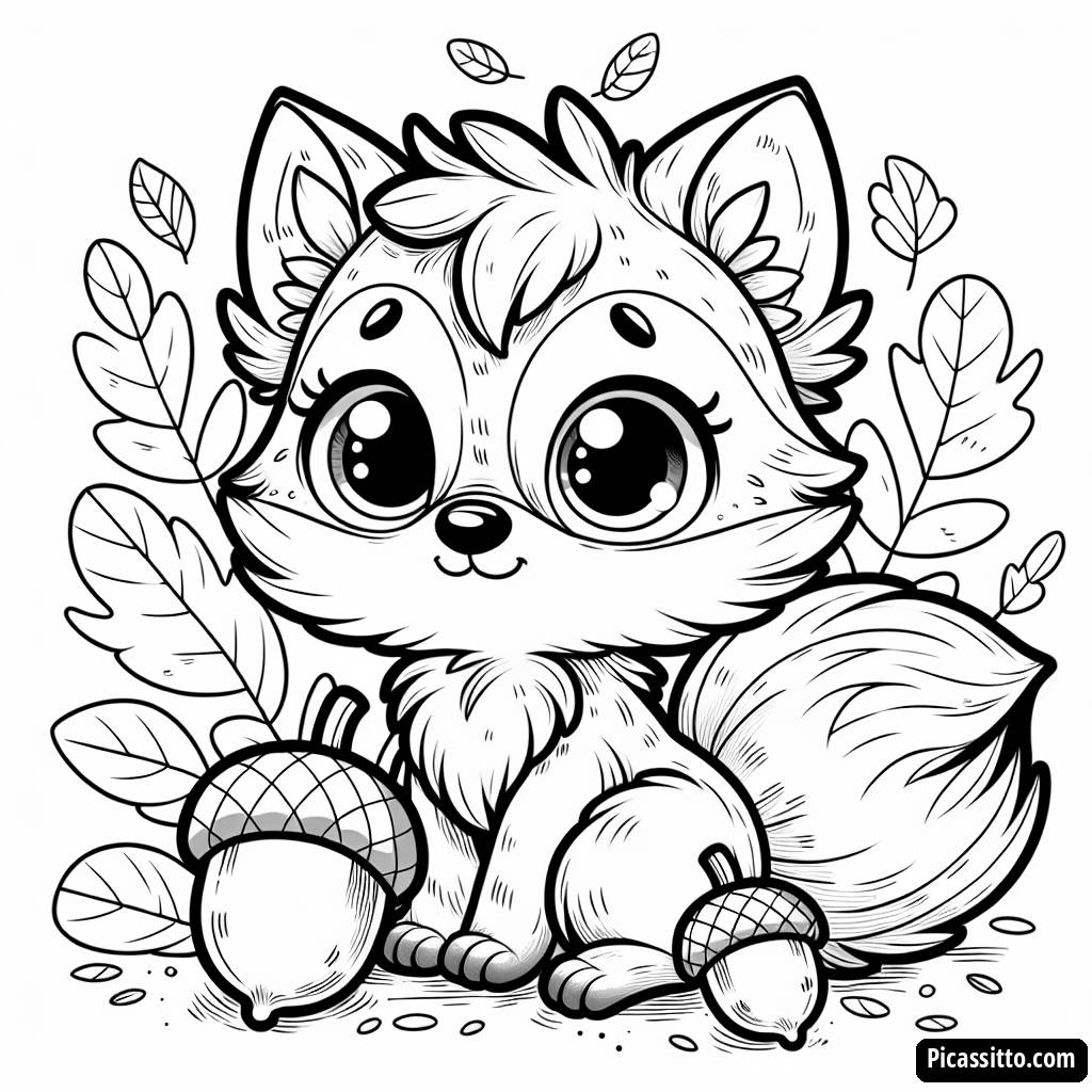 Eevee im Herbstlaub Malvorlage