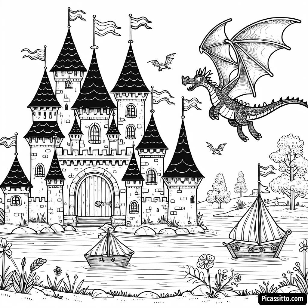 Раскраска Волшебного Замка