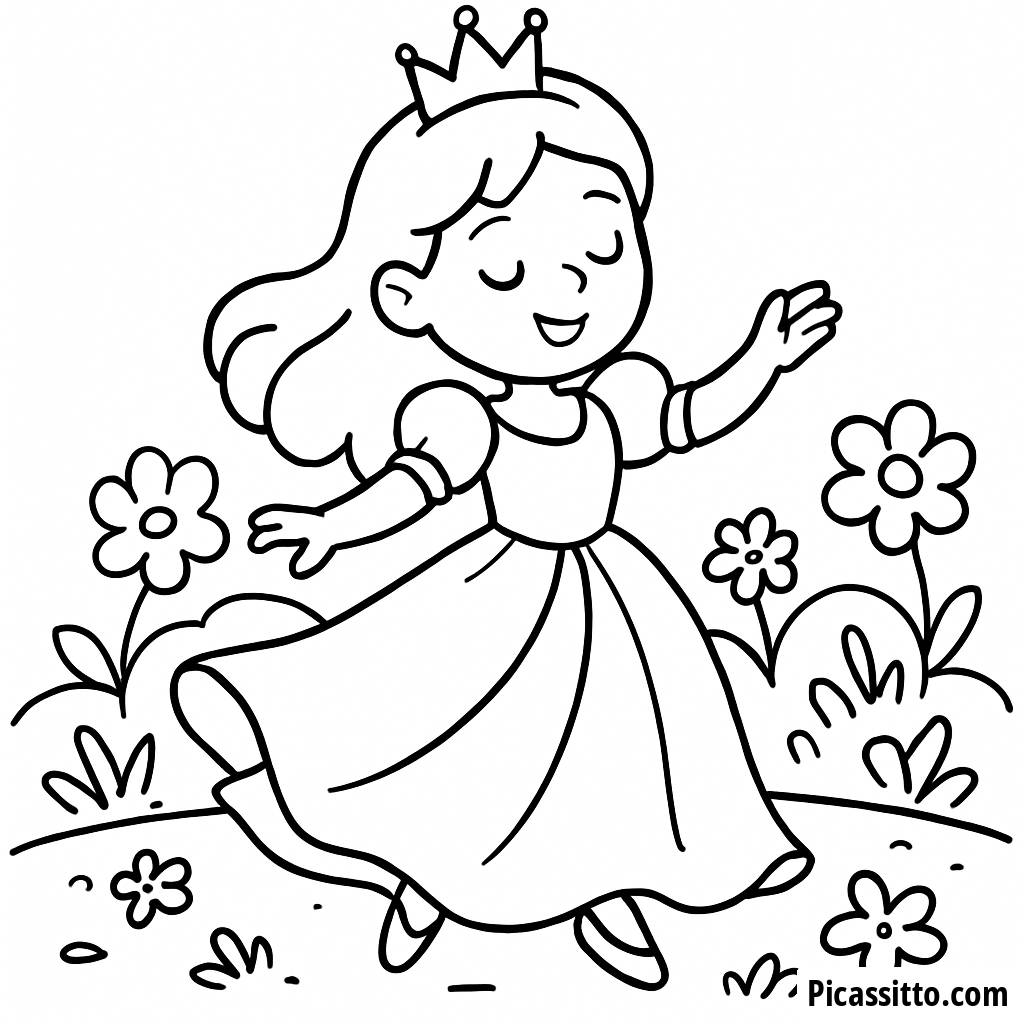 Enchanting Princess Coloring Page