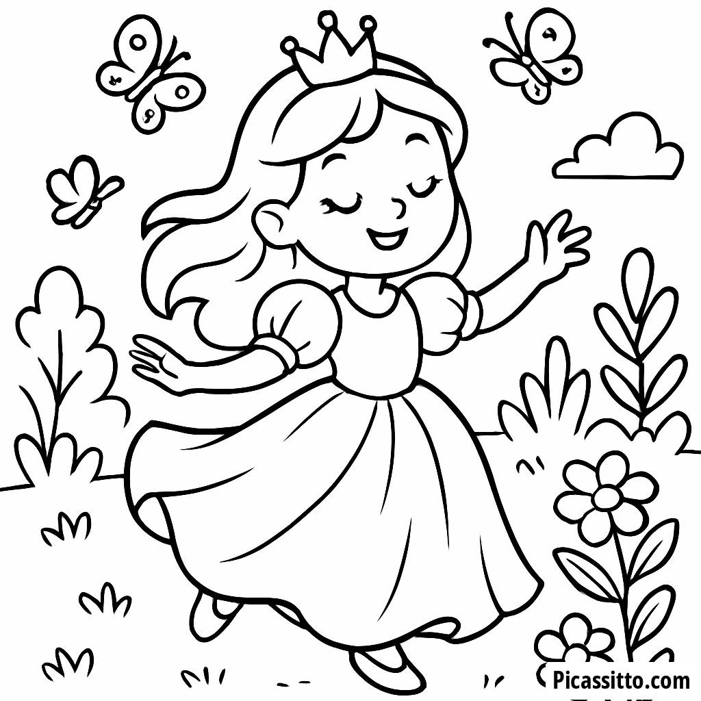 Verzauberte Prinzessin Malvorlage
