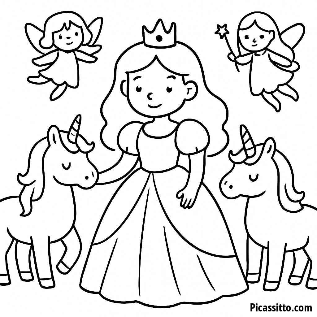 Enchanting Princess Coloring Page