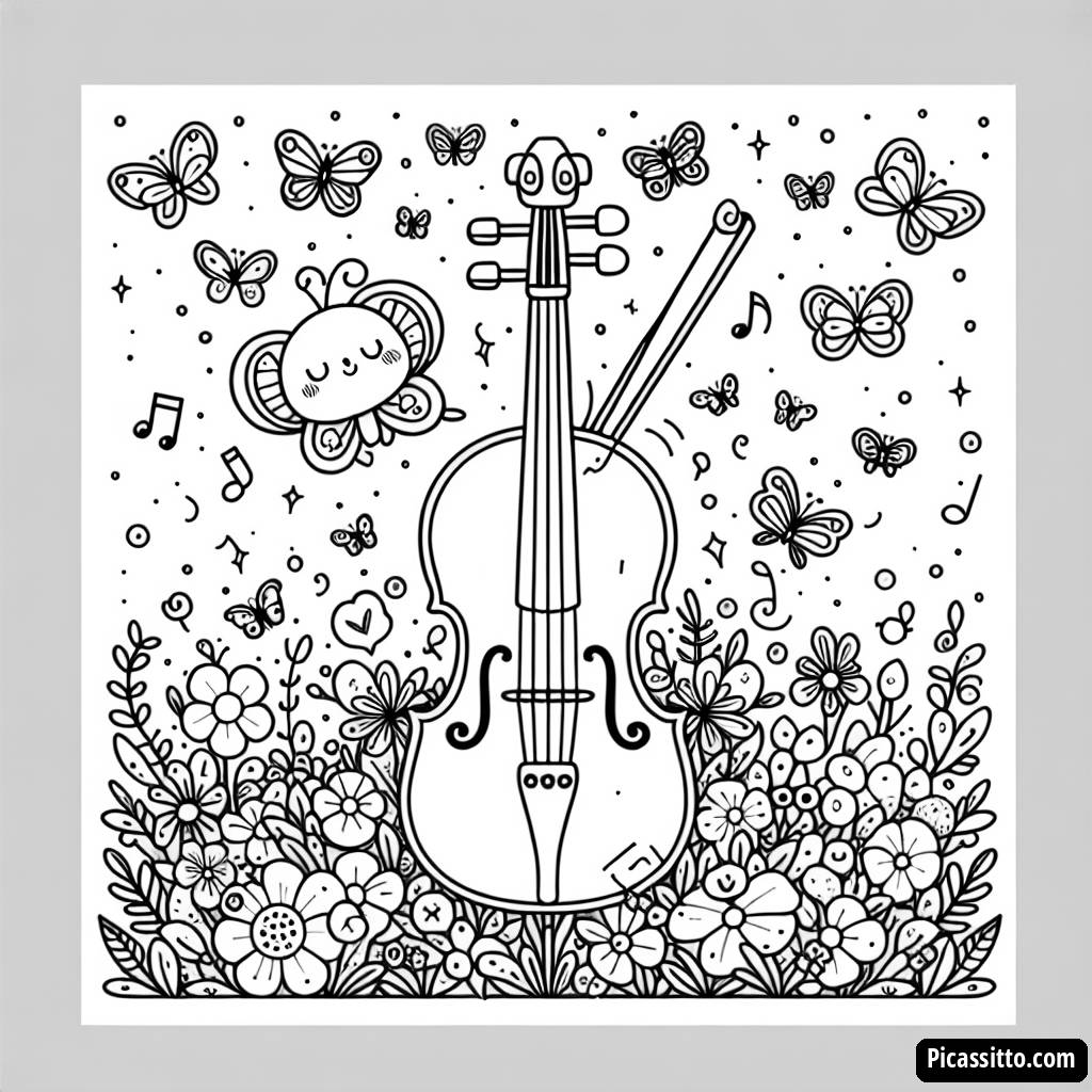 Verzaubernde Violine Malvorlage