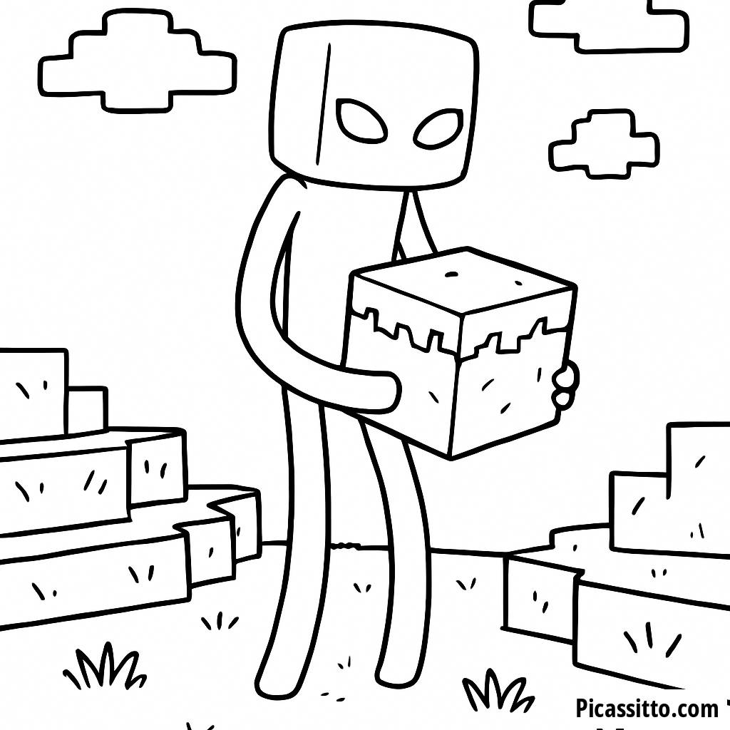 Epische Enderman Ausmalbild