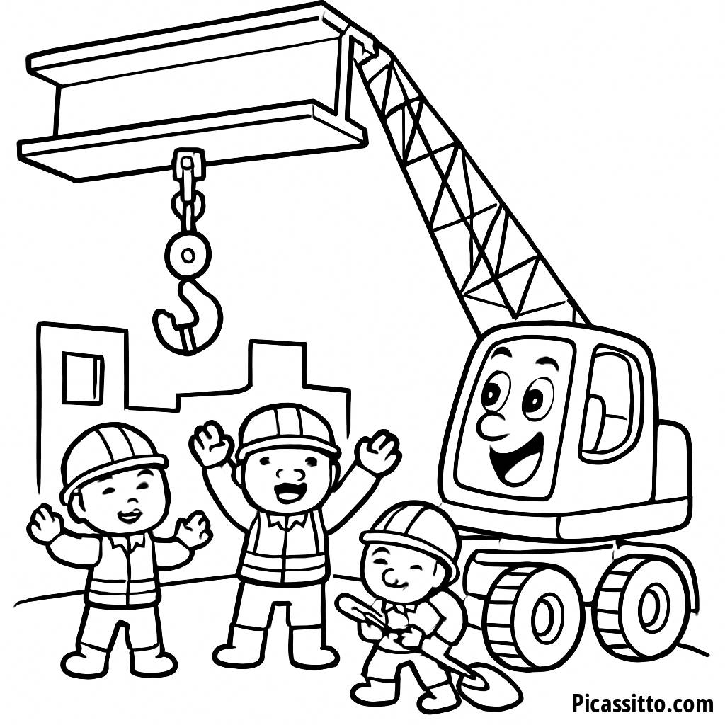 Excited Crane Coloring Page