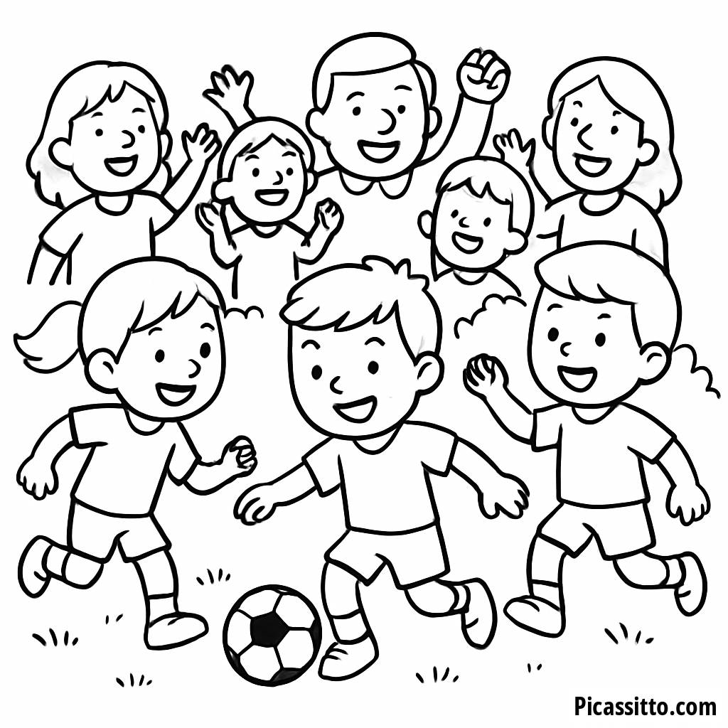 Page à Colorier Amusante de Football