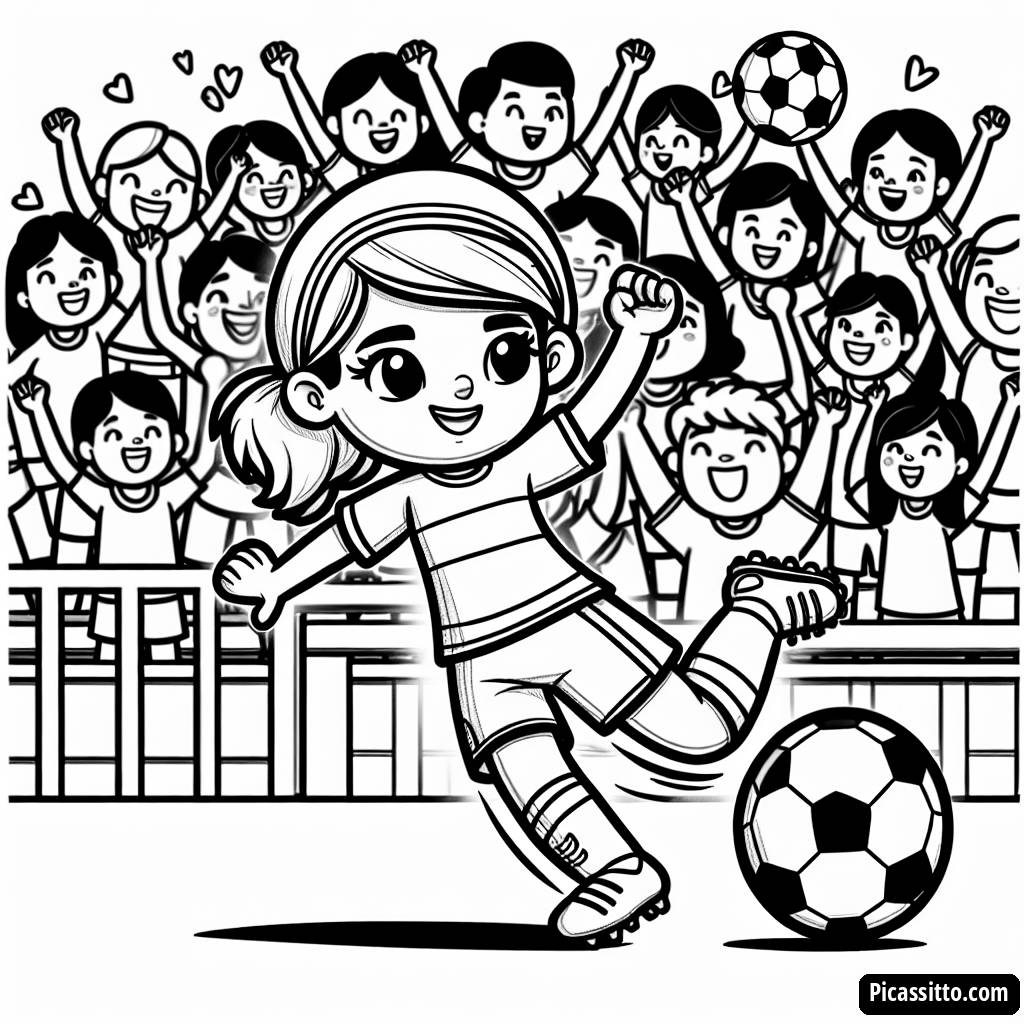 Página para Colorir de Jogador de Futebol Empolgante