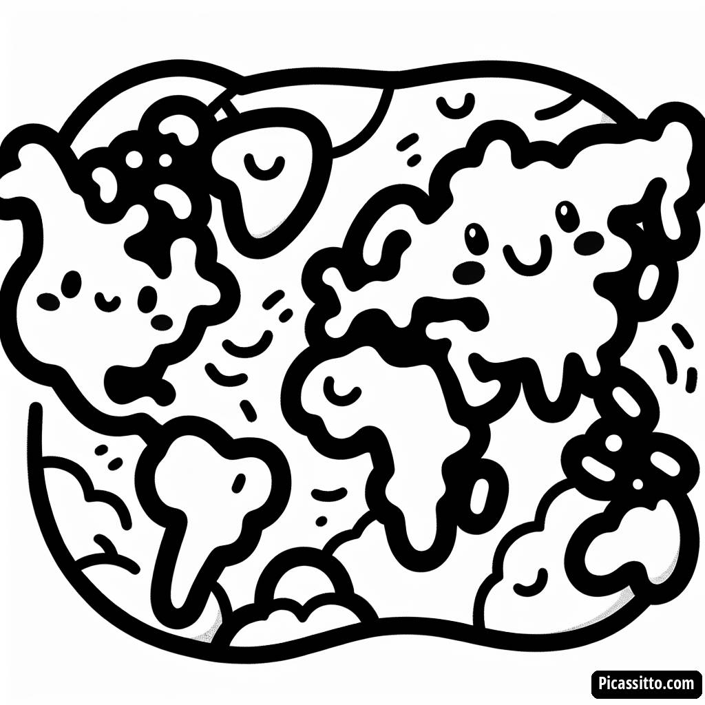 Explore the World: Free Printable Coloring Page of Continents and Oceans